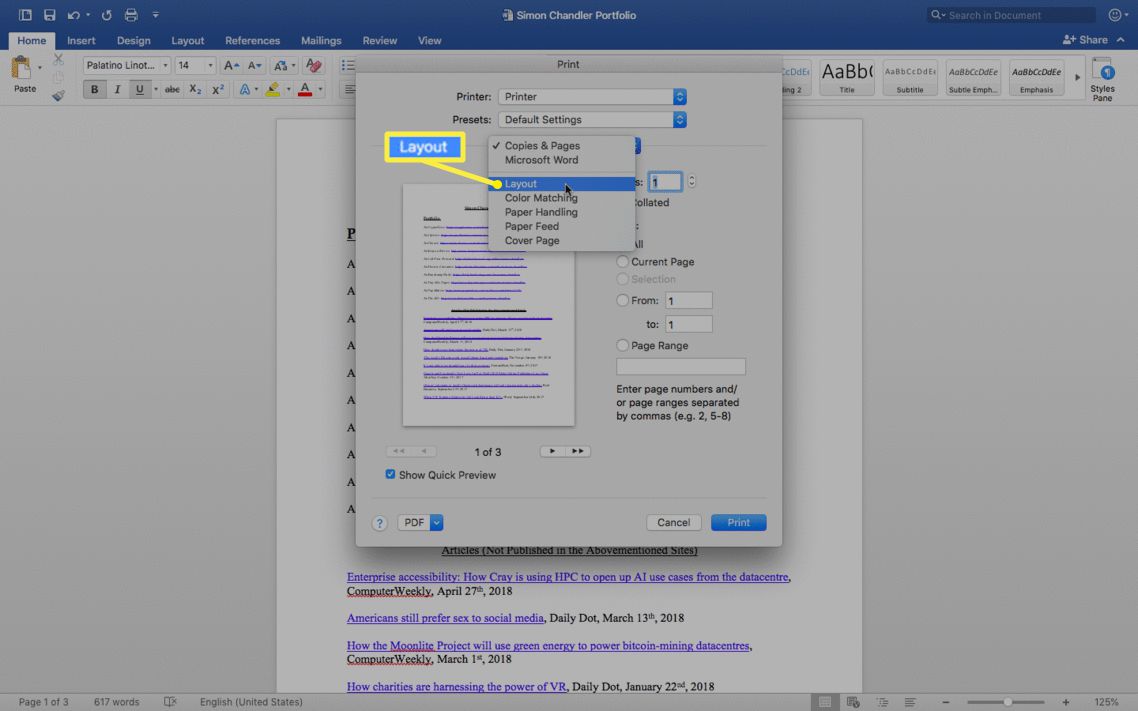 microsoft word for mac double sided printing